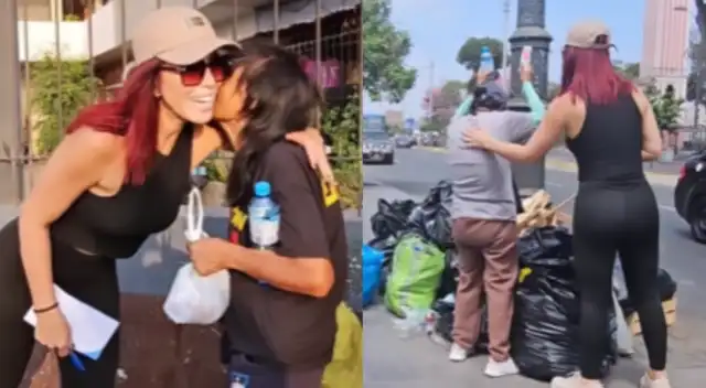 Milena Zárate realiza emotiva acción en la calle. Milena Zárate realiza emotiva acción en la calle.