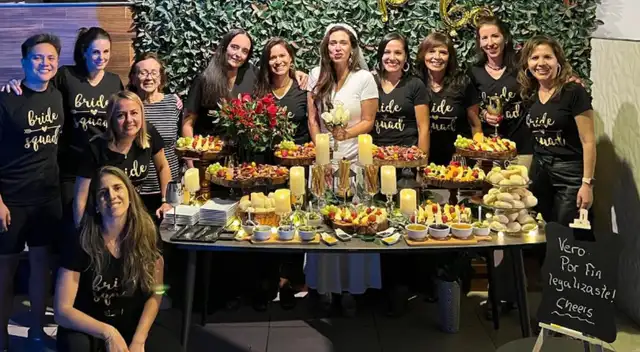 Verónica Linares en su despedida de soltera. Verónica Linares en su despedida de soltera.