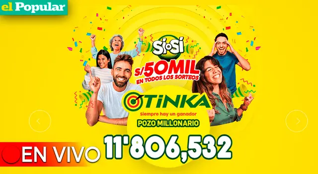 Conoce el nuevo monto del pozo millonario que sorteará La Tinka.