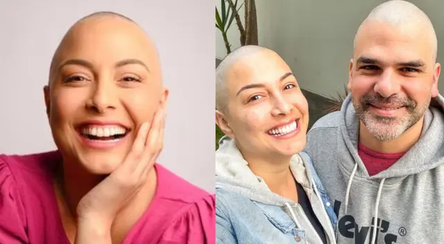 Natalia Salas emocionada de haber superado las quimioterapias.