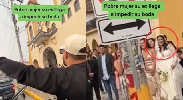 La novia se quedó asombrada con la presencia de su ex. La novia se quedó asombrada con la presencia de su ex.