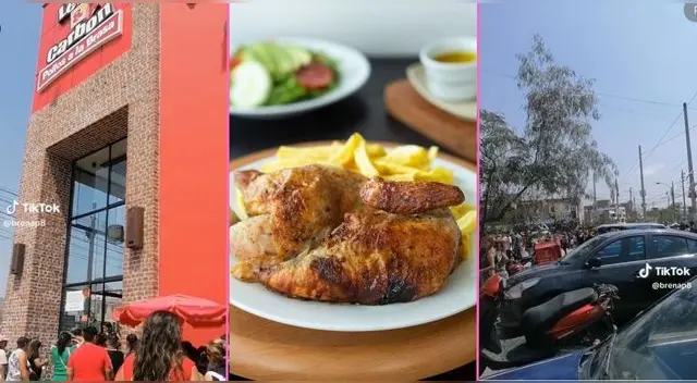 Una peruana llegó hasta un local de Leña y Carbón por su pollo a la brasa y es viral en TikTok.