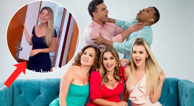 Brunella Horna: Integrantes de América hoy la visitan y "barriguita" llama la atención