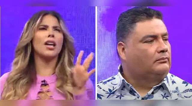 Gabriela Serpa chotea a Alfredo Benavides.