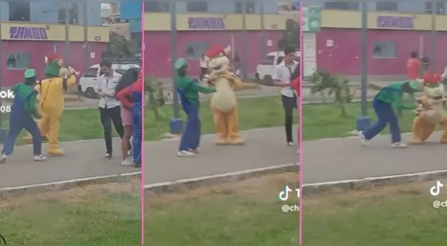 Un usuario en TikTok captó a Luigi y Bowser bailando caporales en plena calle. Un usuario en TikTok captó a Luigi y Bowser bailando caporales en plena calle.