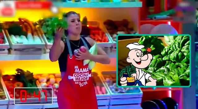 Yahaira Plasencia confunde espinacas con apio en "Mi mamá cocina mejor que la tuya". Yahaira Plasencia confunde espinacas con apio en "Mi mamá cocina mejor que la tuya".