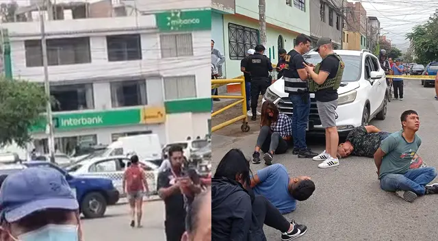 Asalto en Interbank de Los Olivos es frustrado por la PNP Asalto en Interbank de Los Olivos es frustrado por la PNP