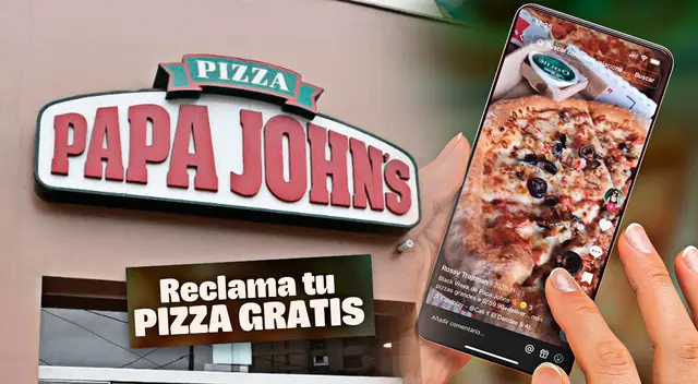 Papa John's regalará pizzas este martes 3 de mayo a nivel nacional. Excepto en su local del Aeropuerto Jorge Chávez. Papa John's regalará pizzas este martes 3 de mayo a nivel nacional. Excepto en su local del Aeropuerto Jorge Chávez.