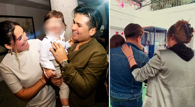 Cassandra Sánchez y Deyvis Orosco felices por su hijo.