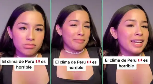 La creadora de contenido se mostró consternada a los radicales cambios de clima.