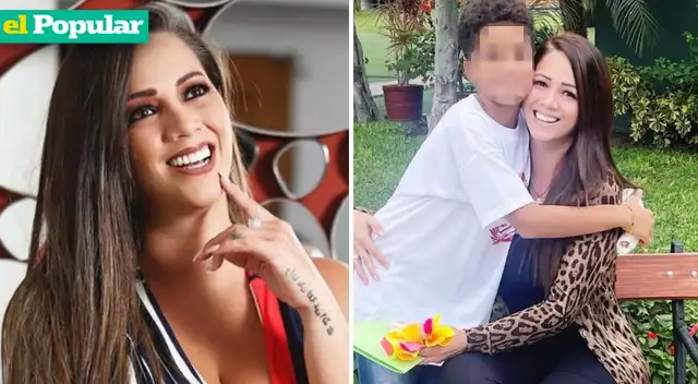 Melissa Klug celebra orgullosa el Día de la madre al lado de su hijo en colegio.