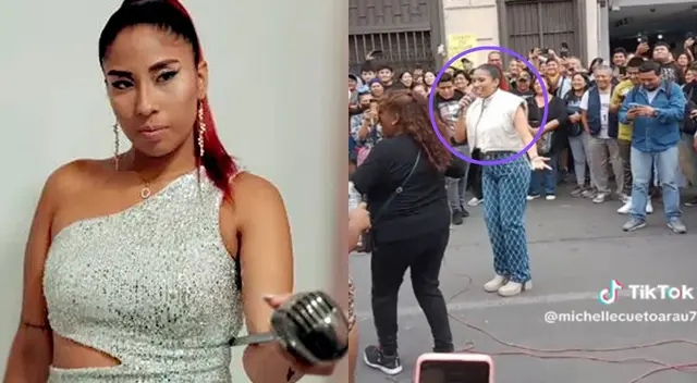 Azucena Calvay brinda concierto gratuito en la vía pública.