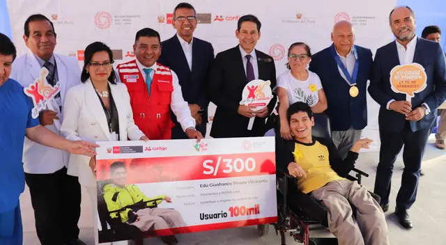 Usuario 100 mil del programa Contigo. Usuario 100 mil del programa Contigo.