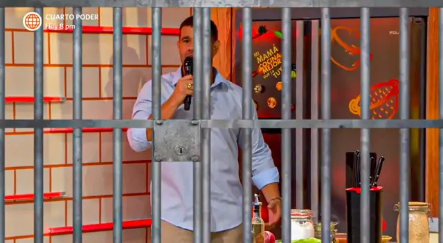 Yaco Eskenazi no pensó que terminaría siendo esposado luego cuando su pareja Natalie Vértiz tenía que desenvolverse en la cocina del reality de América TV