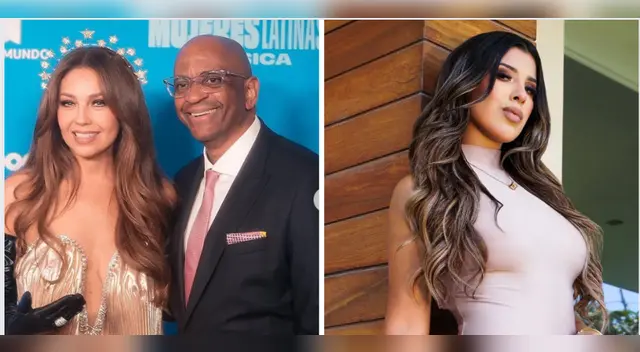 Sergio George se luce con Thalía.