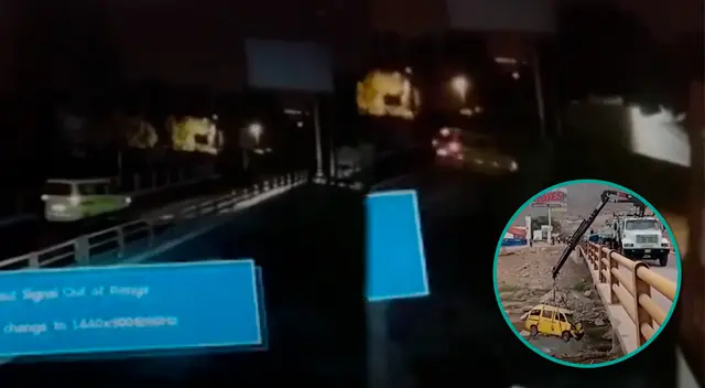 Vehículo cae de puente en Pachacamac y sereno auxilió a conductor. Vehículo cae de puente en Pachacamac y sereno auxilió a conductor.