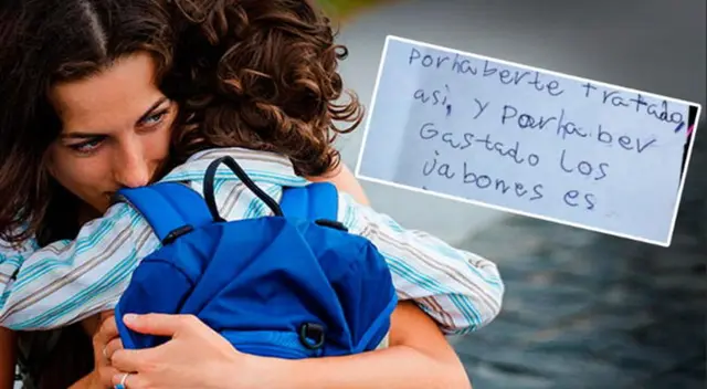 Niño pidió perdón a su madre en una emotiva carta.