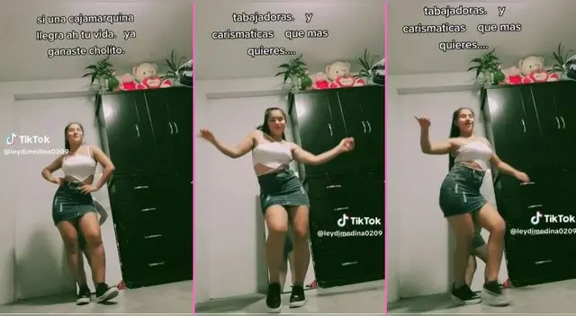 Una muchacha cajamarquina se lució al ritmo de un huayno de su tierra y es viral en TikTok.