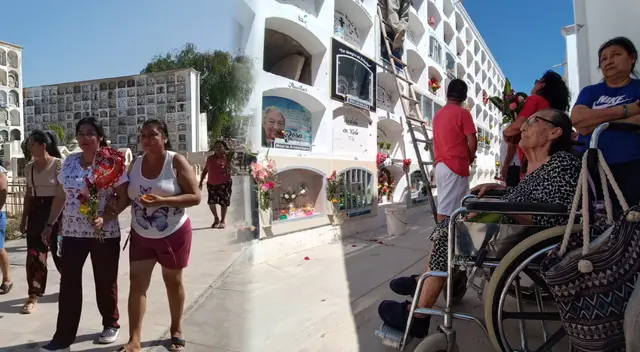 Madre de 93 años visitando cementerio por el Día de la Madre.
