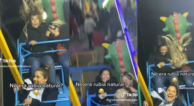 La señorita fue descubierta que tenía peluca de la forma menos esperada.