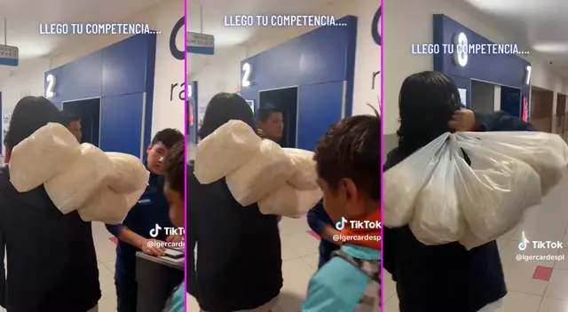 El joven ingresó con sus 5 bolsas de cancha al cine. El joven ingresó con sus 5 bolsas de cancha al cine.
