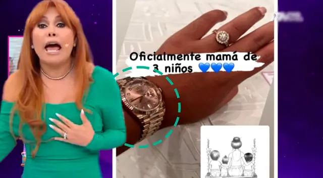 Magaly Medina impactada por precio del Rolex que Paolo Hurtado le obsequió a Rosa Fuentes.