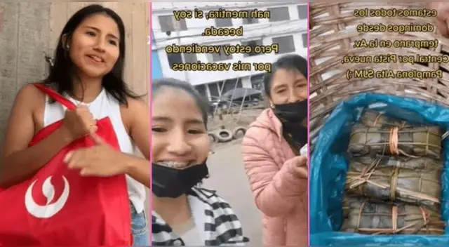 Una joven peruana sale a vender tamales con su madre para pagar su universidad y es viral en TikTok. Una joven peruana sale a vender tamales con su madre para pagar su universidad y es viral en TikTok.