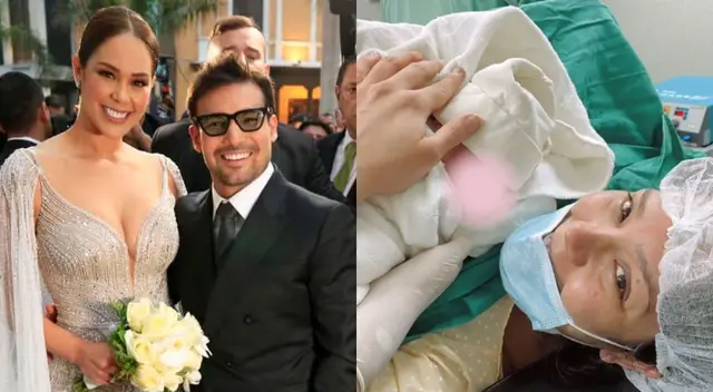 Karen Schwarz y Ezio Oliva se casaron por religioso hace una semana.