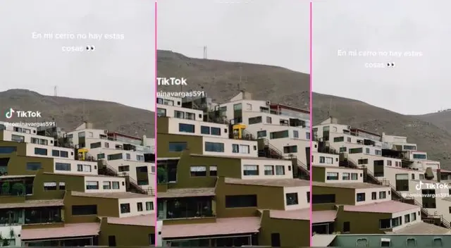 La muchacha peruana captó una singular escena es un cerro de Santiago de Surco y es viral en TikTok.