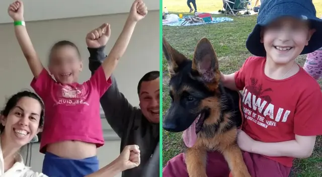 El sueño del niño fue cumplido por sus padres.