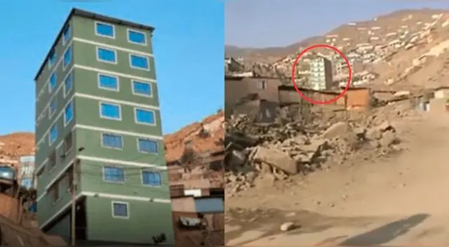 Hombre peruano construye casa de 7 pisos en asentamiento humano de SJL y es viral.