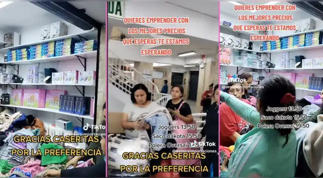 Una joven peruana encontró una tienda que vende ropa de temporada a precios de infarto y es viral en TikTok.