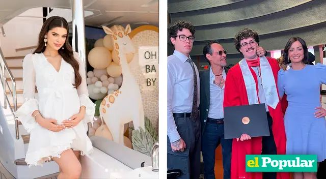 Nadia Ferreira celebró baby shower sin Marc Anthony, padre del bebé que lleva en su vientre.