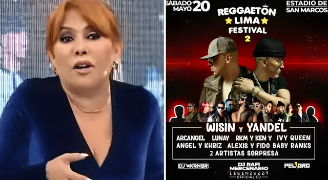 Magaly Medina se mostró en contra del festival de música urbana
