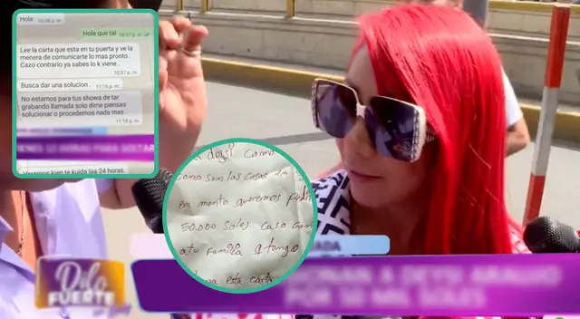Extorsión a Deysi Araujo: estos son los chats y la 'macabra' carta que le dejaron los delincuentes