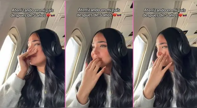La joven venezolana mostró su emoción al ver que llegaba a su país y es viral en TikTok. La joven venezolana mostró su emoción al ver que llegaba a su país y es viral en TikTok.