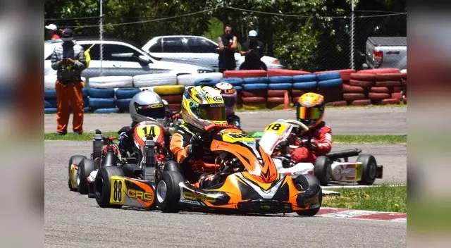 Joaquín Kishimoto luego de su resonante y sensacional actuación en la séptima fecha en la clase Micro Max por la séptima fecha del Rotax Max Colombia.