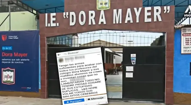 La PNP llegó hasta el colegio ubicado en el Callao y revisó la mochila de todos los escolares.