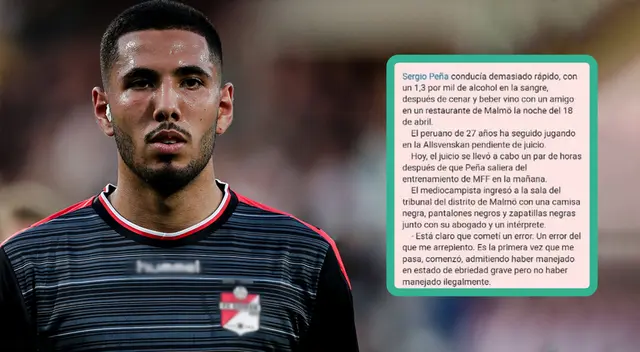 Sergio Peña podría ir a prisión por haber conducido en estado de ebriedad.