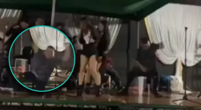 Cantante recibe descarga eléctrica durante su presentación en Arequipa.