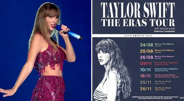 Taylor Swift pisará por primera vez suelo latino. Taylor Swift pisará por primera vez suelo latino.