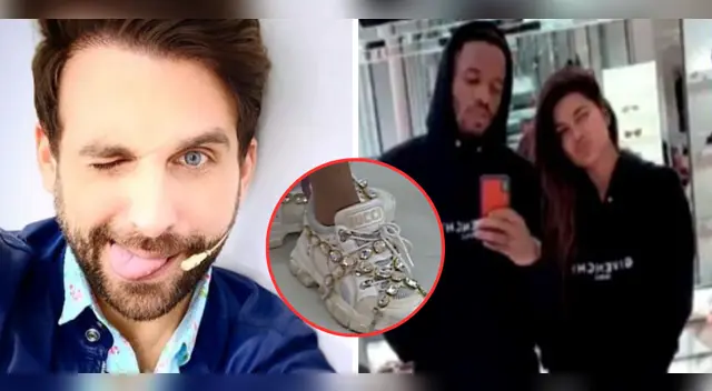 Rodrigo González se ríe de Ivana Yturbe por vender zapatillas.