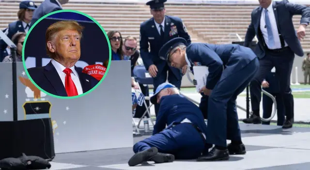 Donald Trump se pronunció sobre la caída de Joe Biden.