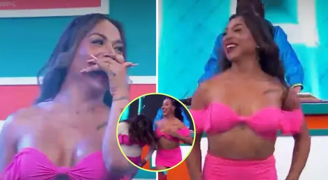 Dayanita casi muestra más de la cuenta en El Reventonazo de la Chola.