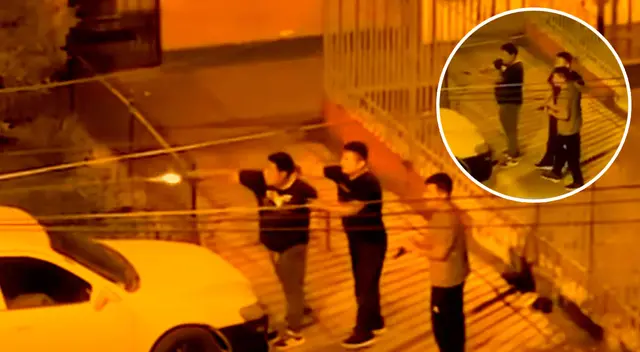 Producto de los balazos, uno de los vecinos de Los Olivos resultó herido. Producto de los balazos, uno de los vecinos de Los Olivos resultó herido.