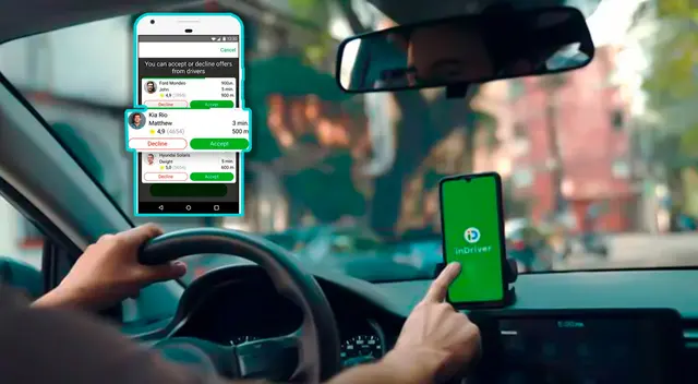 inDrive presenta denuncias de robo por parte de sus pasajeros.