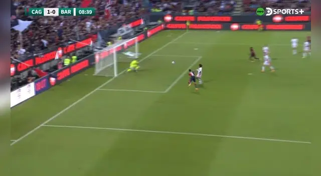 Lapadula marcó el 1-0 de Cagliari en la final de ida de la Serie B. Foto: captura DirecTV