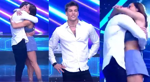 Paloma Fiuza abraza fuertemente a Tomi Narbondo.