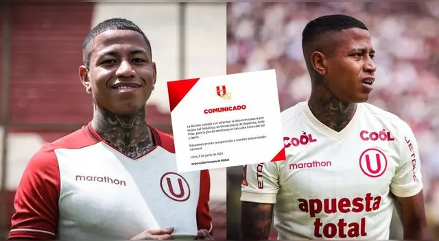 Andy Polo fue desconvocado por lesión de la Selección Peruana para amistosos, dice la FPF. Andy Polo fue desconvocado por lesión de la Selección Peruana para amistosos, dice la FPF.