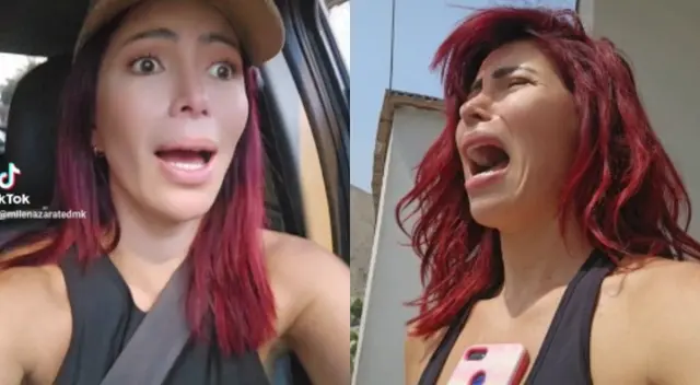 Milena Zárate vive momentos de terror en plena vía pública.